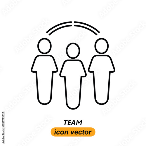 team icons. Flat illustrations of team vector icons for the web. Vector illustrations of company icons.