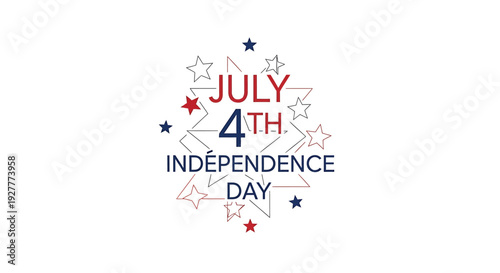 Independence Day, July 4th star icons
