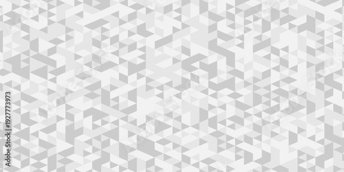 Abstract geometric wall tile and metal cube background triangle wallpaper. Seamless geometric pattern low polygon backdrop background. Gray diamond overlap polygonal background.