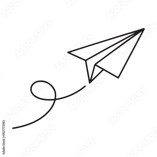 Minimalist paper plane 