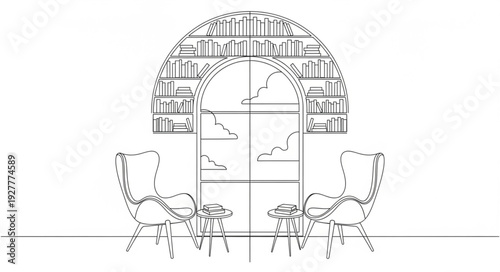 Architectural Drawing of Dining Room.