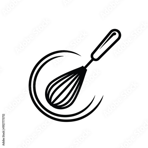Whisk in circle, cooking and baking kitchen utensil