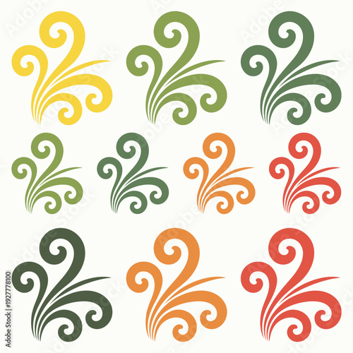 Wallpaper Mural Seamless Floral Pattern with Vintage Swirls and Leaves Vector Design Torontodigital.ca