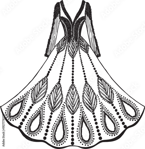 fashion dress vector illustration