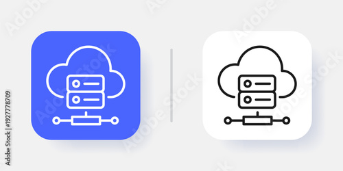 Software Application UI Button Icon with Active and Inactive States for Dashboard Interface