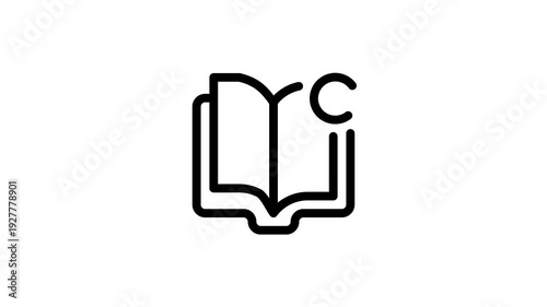 textbook copyright animated icon