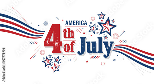 4th of July patriotic vector graphic
