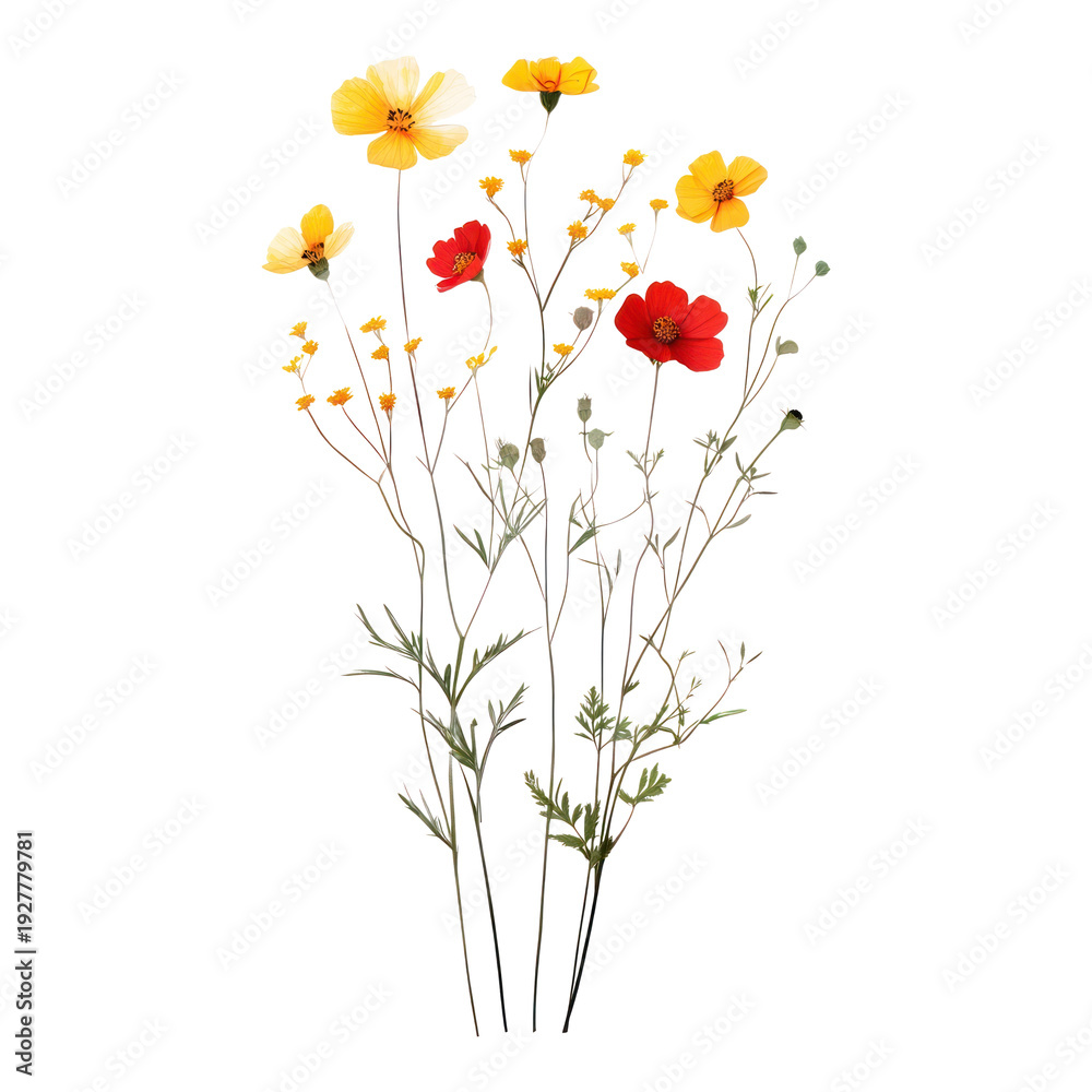 Obraz premium PNG Flowers wildflower art illustration.