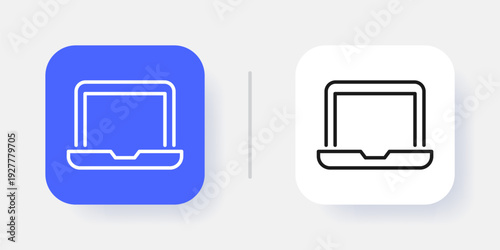 Software Application UI Button Icon with Active and Inactive States for Dashboard Interface
