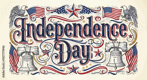 Independence Day typographic banner