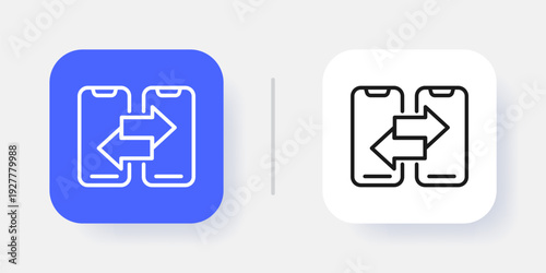 Software Application UI Button Icon with Active and Inactive States for Dashboard Interface