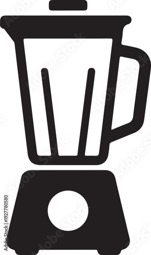 Countertop food blender or food processor flat vector icon for apps and websites