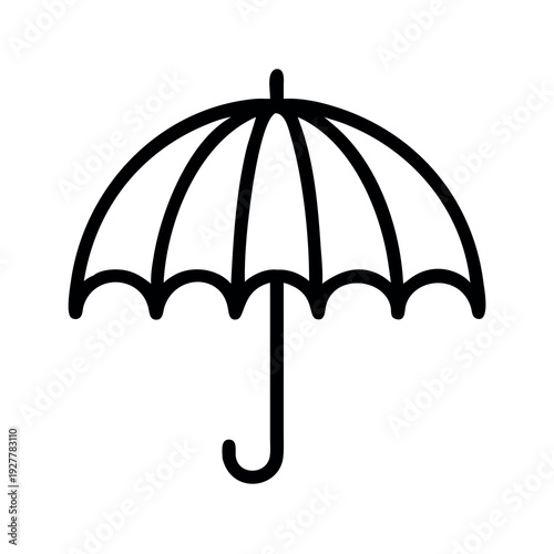 Open umbrella icon, protection from rain or sun