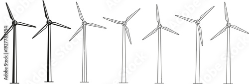 Wind turbines generating clean renewable energy