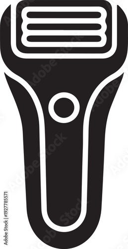 Electric razor icon.Flat silhouette version