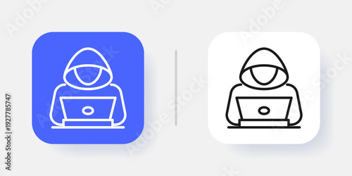 Cybersecurity UI Button Icon with Active and Inactive States for Secure SaaS Dashboard