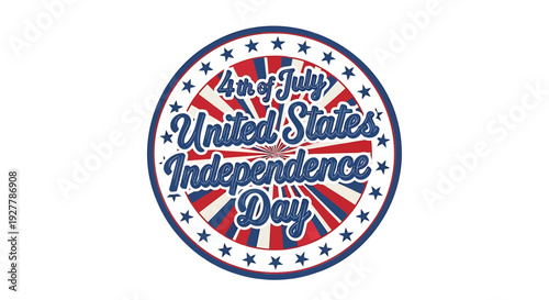 4th of July United States Independence Day badge