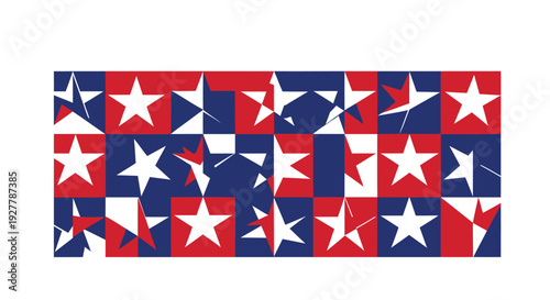 American flag star pattern
