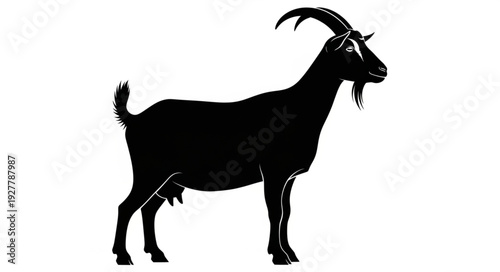Black Silhouette of a Goat.
