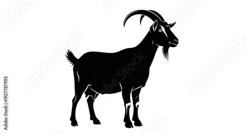Black Silhouette of a Goat.