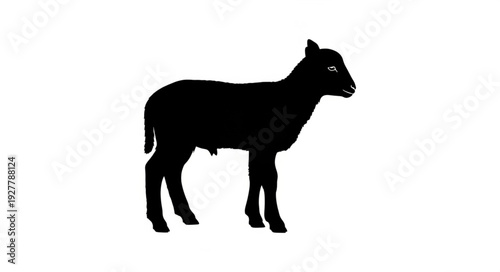 Black Silhouette of a Goat.