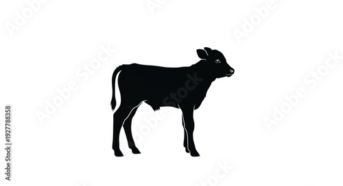 Black Silhouette of a Calf.