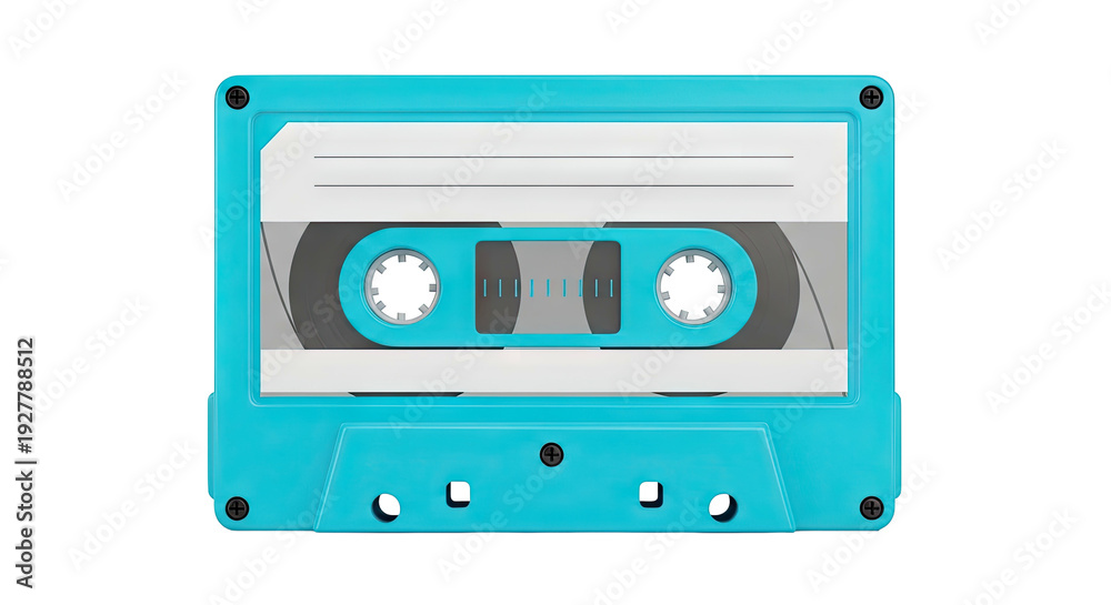 Naklejka premium Turquoise Audio Cassette Tape