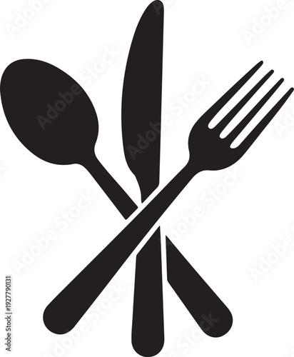 Fork, knife, spoon. Vector