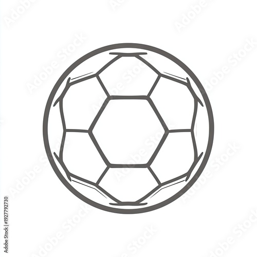 A simple grayscale illustration of a soccer ball with its pentagonal and hexagonal segments