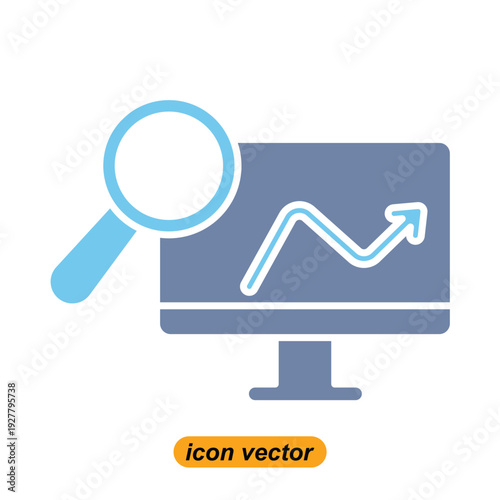 monitor icons. Flat illustrations of monitor vector icons for the web. Vector illustrations of company icons.