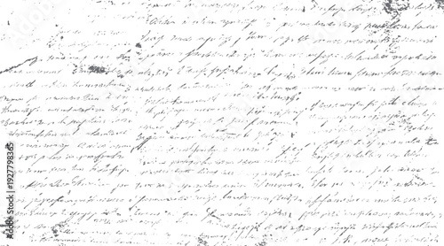 фотографія Faded grey handwritten script on white background