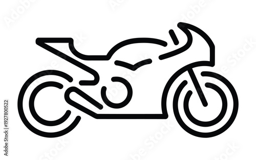 Vector of a sleek motorcycle with detailed contours and streamlined design