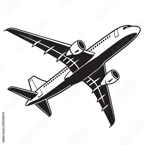 Passenger jet airplane flying in the sky aerial transport