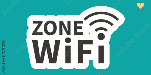 Wifi zone sticker large zone wifi sign