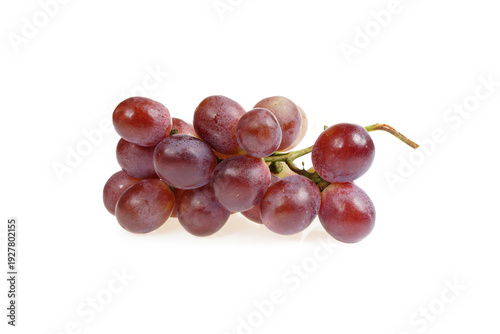 Grapes are very fresh on a white background.