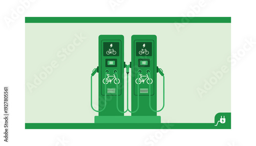Modern electric bicycle charging stations for eco friendly transportation