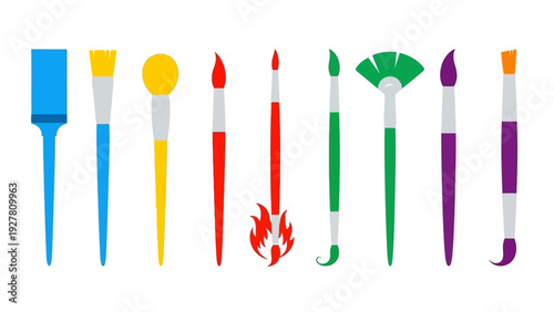 Colorful Variety of Safety Matches and Matchsticks with Different Heads and Tips Displayed in a Row