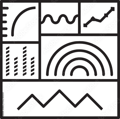 Visual representation of various data visualization and measurement techniques