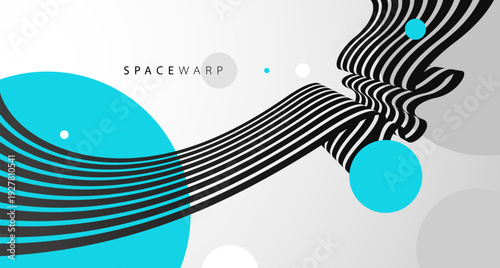 Abstract background with curve lines in 3D perspective, dynamic stripes tape looks like road, journey trip wallpaper, futuristic dynamic expanse theme.