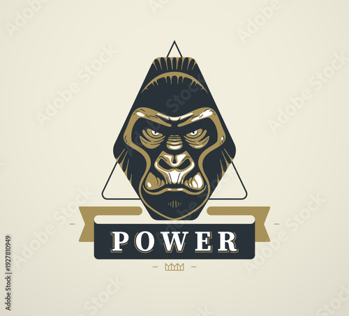 Powerful gorilla symbol representing leadership, authority, and dominance, designed for strong brands, corporate identity, and premium business positioning.