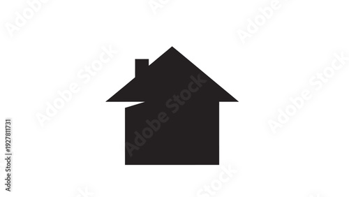 Minimalist black house icon representing home or real estate symbols