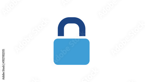 Free Download Minimalistic blue lock icon representing security and protection in digital interfaces - GFXLoad