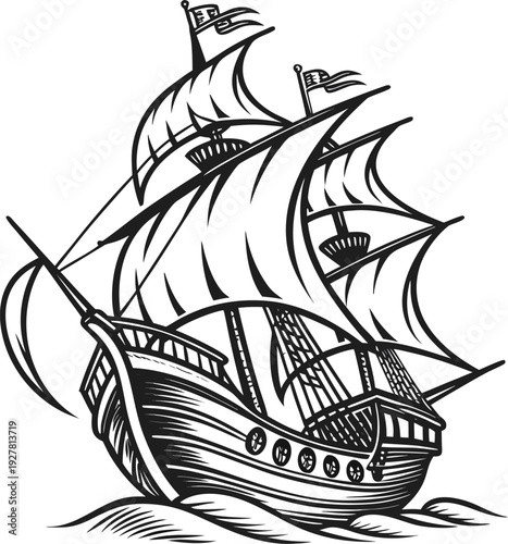 pirate ship silhouette