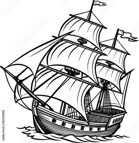 pirate ship silhouette