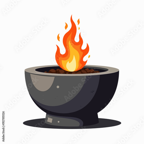 Create a warm and inviting atmosphere in your backyard with this sleek black outdoor fire pit bowl featuring realistic flames and durable lava rocks inside.
