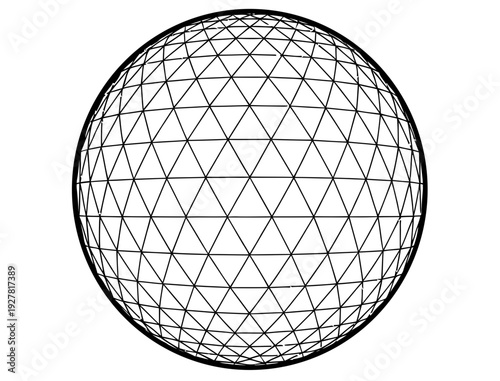 geodesic sphere line drawing