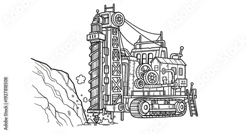 Drilling Rig Machinery Industrial Equipment.