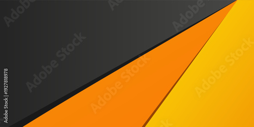 Orange paper background origami on overlap black texture and pattern dimension grey vector illustration message board for text and message design modern website