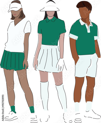 an illustrator of teen fashion tennis