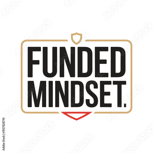 A logo for Funded Mindset with a bold and modern design